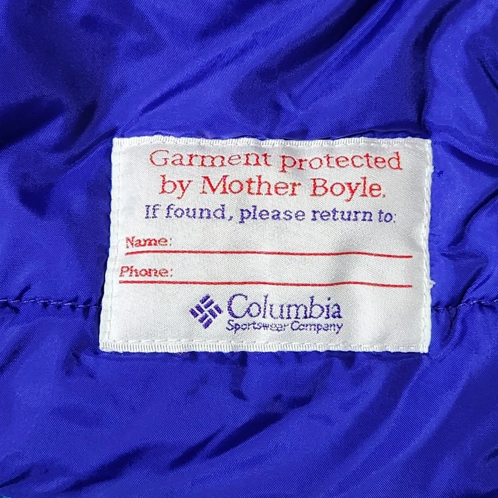 vintage 90's Youth COLUMBIA Ski Jacket Teal/Purples colorblock Hood‎ 18/20 XL